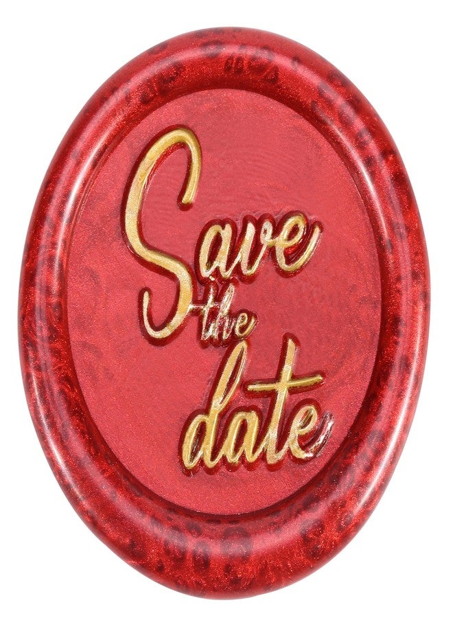 Yoption Save The Date Wax Seal Stamp, Vintage Sealing Wax Stamp Brass Head and Wooden Hilt for Wedding Christmas Party Invitations Envelopes Gift Wrap - Image 4
